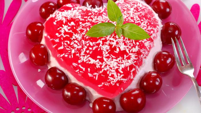 Как сделать желейный торт в виде сердца на 14 февраля