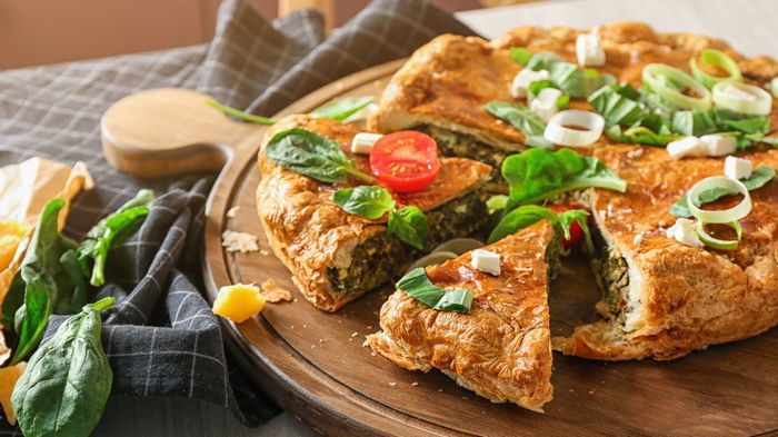 Римский рецепт. Весенний пирог с зеленью и овощами