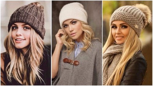 зимние женские шапки