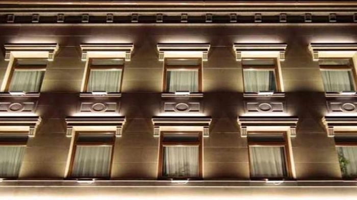 Особенности подсветки фасадов зданий и частных построек