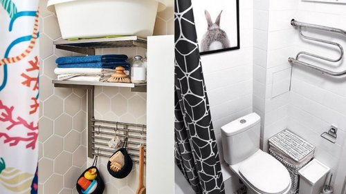 Идеи для хранения вещей в маленькой ванной