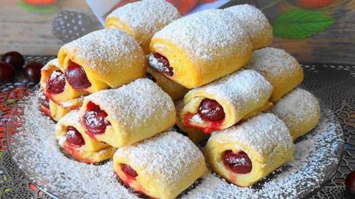 Вишни под снегом за 30 минут — вкусное и хрустящее печенье с кислинкой