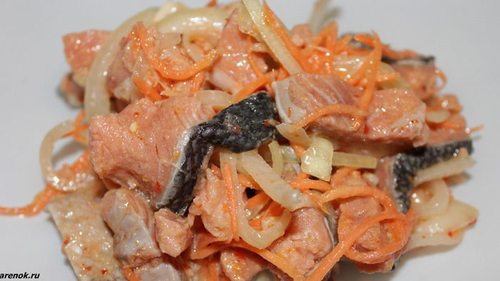 Рыбный салат по-корейски