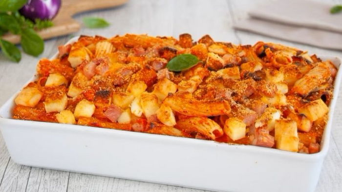 Вкусное блюдо на ужин: рецепт запеченных макарон с помидорами