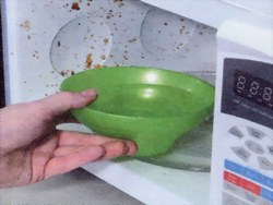 Как быстро помыть микроволновую печь