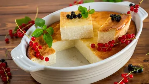 Творожная запеканка с крахмалом в духовке: рецепт без муки