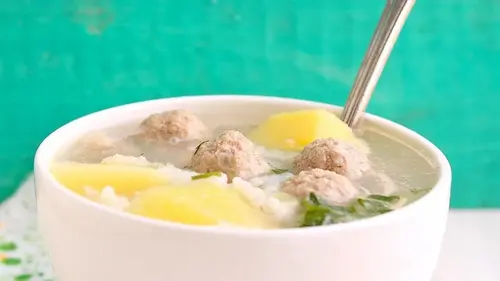 Рецепт супа с рыбными фрикадельками и рисом