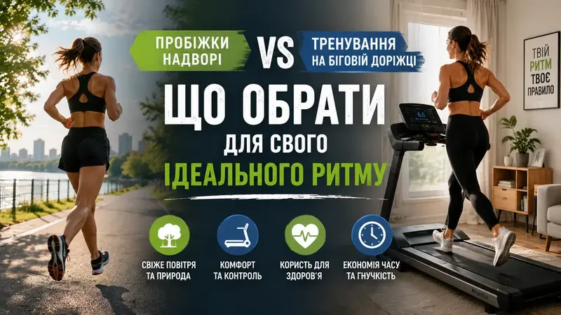 Пробіжки надворі чи тренування на біговій доріжці: що обрати для ...