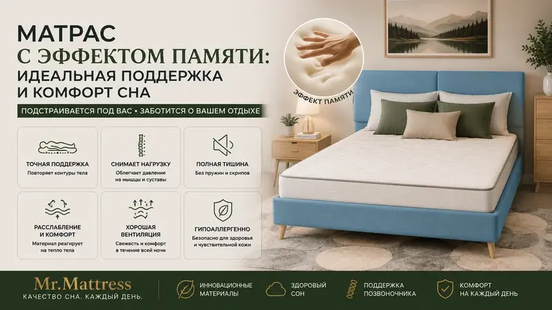 Матрас с эффектом памяти: что это и кому подходит