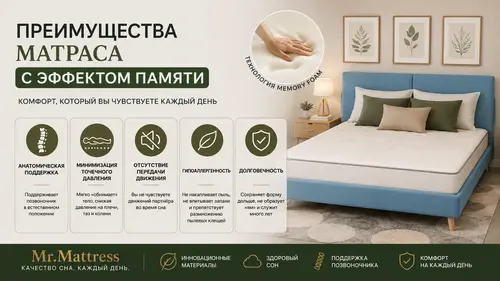 Матрас с эффектом памяти: что это и кому подходит