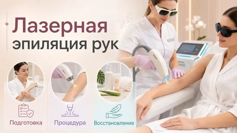 Лазерная эпиляция рук: подготовка, процедура и восстановление