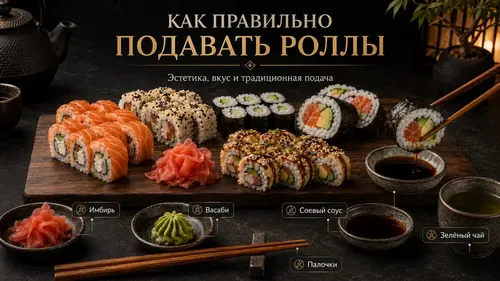 как подавать роллы