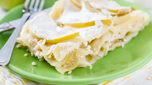 Пирог из лаваша с творогом и яблоками: простой рецепт