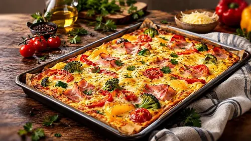 Вкуснейший омлет с ветчиной и сыром в духовке: как его приготовит...