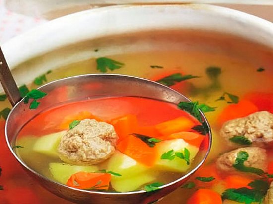 Овощной суп с фрикадельками (рецепт)