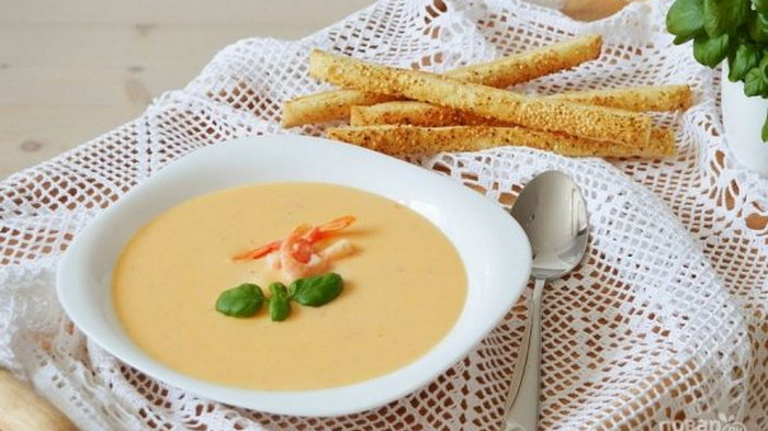 Крем-суп из креветок (рецепт)