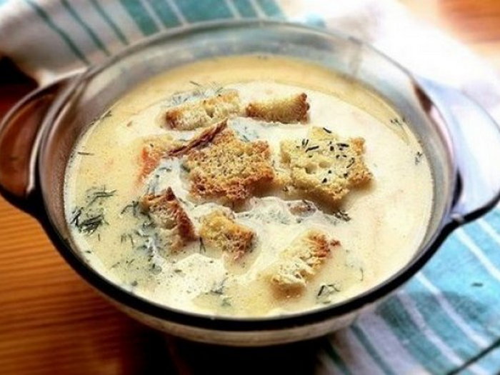 Сырный суп по-французски с плавленым сыром (рецепт)